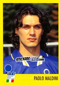 Sticker Paolo Maldini - AZZURRI CON IP 1982-1998 n. P19 - Merlin