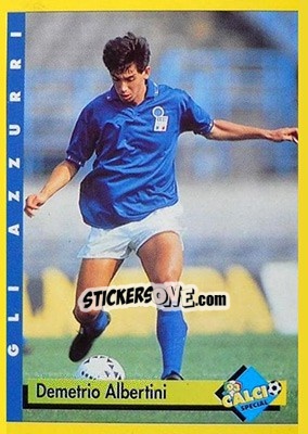 Sticker Demetrio Albertini - Calcio Cards 1992-1993 n. 1 - Merlin