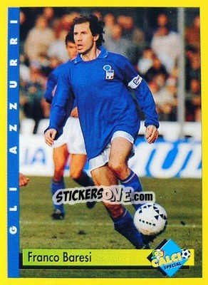 Sticker Franco Baresi - Calcio Cards 1992-1993 - Merlin
