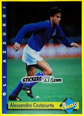 Sticker Alessandro Costacurta - Calcio Cards 1992-1993 n. 6 - Merlin