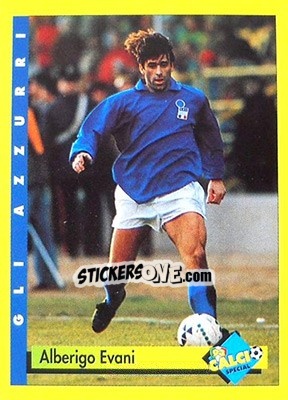 Sticker Alberigo Evani - Calcio Cards 1992-1993 n. 8 - Merlin