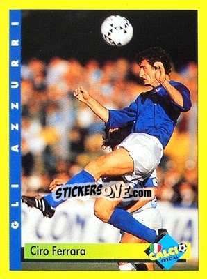 Sticker Ciro Ferrara - Calcio Cards 1992-1993 n. 9 - Merlin