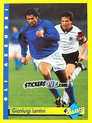 Sticker Gianluigi Lentini - Calcio Cards 1992-1993 n. 11 - Merlin