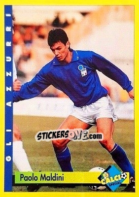 Sticker Paolo Maldini - Calcio Cards 1992-1993 - Merlin