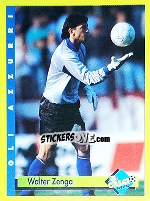 Sticker Walter Zenga - Calcio Cards 1992-1993 n. 17 - Merlin