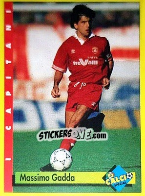 Sticker Massimo Gadda - Calcio Cards 1992-1993 n. 19 - Merlin