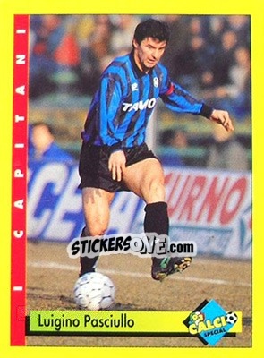 Sticker Luigino Pasciullo - Calcio Cards 1992-1993 n. 20 - Merlin