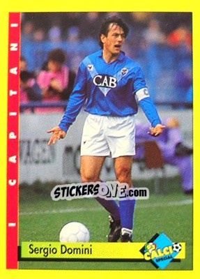 Figurina Sergio Domini - Calcio Cards 1992-1993 - Merlin