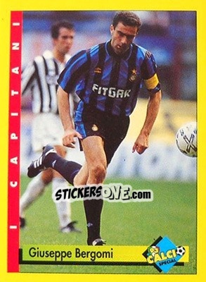 Sticker Giuseppe Bergomi - Calcio Cards 1992-1993 n. 26 - Merlin