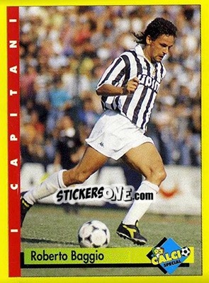 Sticker Roberto Baggio - Calcio Cards 1992-1993 n. 27 - Merlin