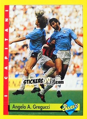 Sticker Angelo A. Gregucci - Calcio Cards 1992-1993 n. 28 - Merlin