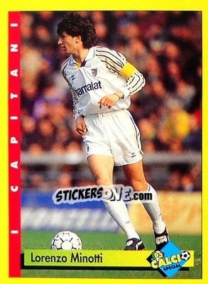 Figurina Lorenzo Minotti - Calcio Cards 1992-1993 - Merlin