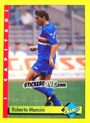 Sticker Roberto Mancini - Calcio Cards 1992-1993 n. 34 - Merlin