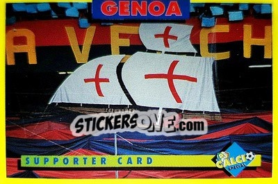 Sticker Genoa - Calcio Cards 1992-1993 n. 43 - Merlin