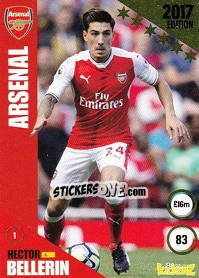 Sticker Hector Bellerin - Football Cards 2017 n. 1 - Kickerz