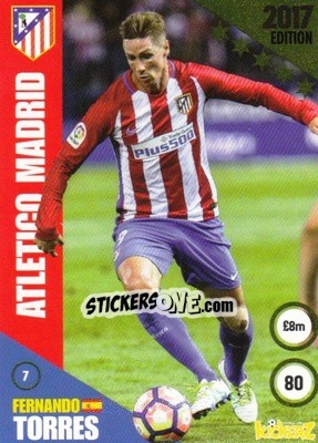 Sticker Fernando Torres - Football Cards 2017 n. 7 - Kickerz