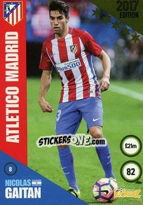 Sticker Nicolás Gaitán - Football Cards 2017 n. 8 - Kickerz