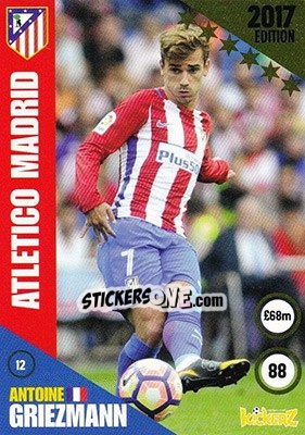 Sticker Antoine Griezmann - Football Cards 2017 n. 12 - Kickerz