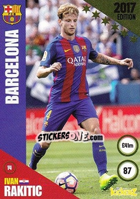 Sticker Ivan Rakitic - Football Cards 2017 - Kickerz