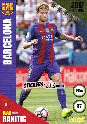Sticker Ivan Rakitic - Football Cards 2017 n. 14 - Kickerz