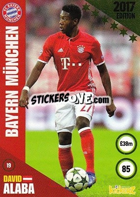 Sticker David Alaba - Football Cards 2017 - Kickerz