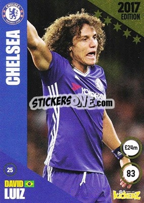 Sticker David Luiz - Football Cards 2017 n. 25 - Kickerz
