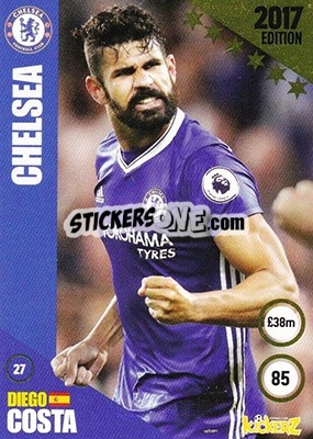 Sticker Diego Costa - Football Cards 2017 - Kickerz