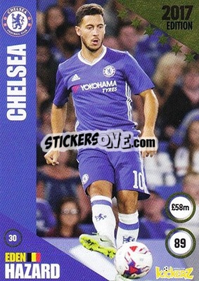 Sticker Eden Hazard - Football Cards 2017 n. 30 - Kickerz