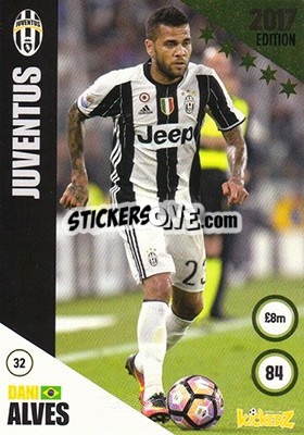 Sticker Dani Alves - Football Cards 2017 n. 32 - Kickerz
