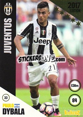 Sticker Paulo Dybala - Football Cards 2017 n. 33 - Kickerz