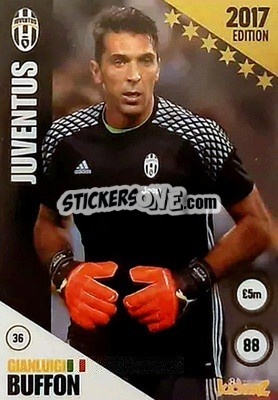 Sticker Gianluigi Buffon - Football Cards 2017 n. 36 - Kickerz