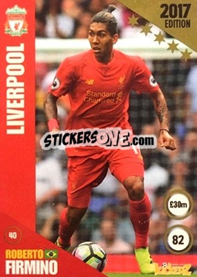 Sticker Roberto Firmino - Football Cards 2017 n. 40 - Kickerz