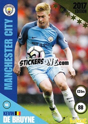 Sticker Kevin De Bruyne - Football Cards 2017 n. 46 - Kickerz