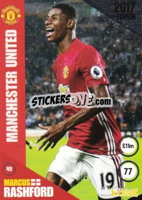 Sticker Marcus Rashford - Football Cards 2017 n. 49 - Kickerz