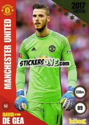 Sticker David de Gea - Football Cards 2017 n. 52 - Kickerz