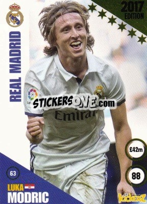 Sticker Luka Modric - Football Cards 2017 n. 63 - Kickerz