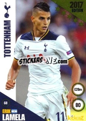 Sticker Erik Lamela - Football Cards 2017 - Kickerz