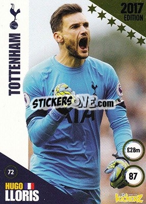 Sticker Hugo Lloris - Football Cards 2017 n. 72 - Kickerz