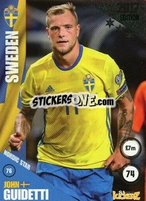 Sticker John Guidetti - Football Cards 2017 n. 76 - Kickerz