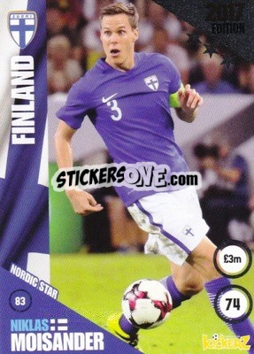 Sticker Niklas Moisander - Football Cards 2017 - Kickerz