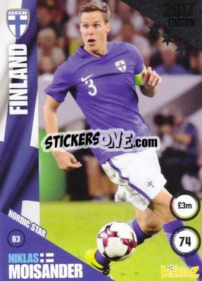 Sticker Niklas Moisander - Football Cards 2017 n. 83 - Kickerz