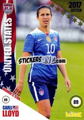 Sticker Carli Lloyd - Football Cards 2017 n. 89 - Kickerz