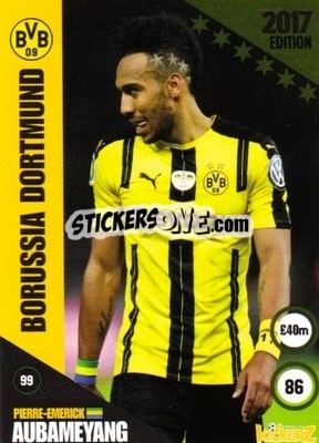 Sticker Pierre-Emerick Aubameyang - Football Cards 2017 n. 99 - Kickerz