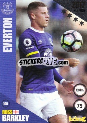 Sticker Ross Barkley - Football Cards 2017 n. 100 - Kickerz
