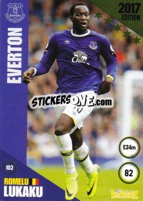 Sticker Romelu Lukaku - Football Cards 2017 n. 102 - Kickerz