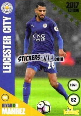 Sticker Riyad Mahrez - Football Cards 2017 n. 108 - Kickerz