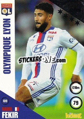 Sticker Nabil Fekir - Football Cards 2017 n. 109 - Kickerz