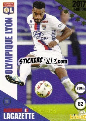 Sticker Alexandre Lacazette - Football Cards 2017 n. 111 - Kickerz