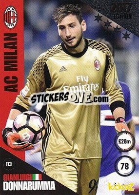 Sticker Gianluigi Donnarumma - Football Cards 2017 n. 113 - Kickerz