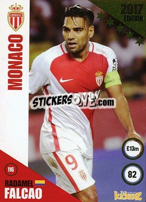 Sticker Radamel Falcao - Football Cards 2017 n. 116 - Kickerz